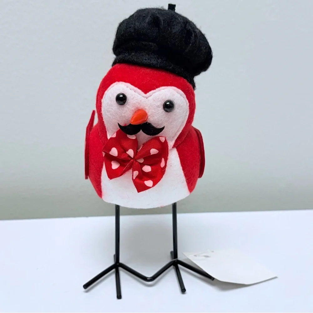 3 for $15 SALE New! Hobby Lobby Fabric Bird Red, Pink, & Black wearing Beret